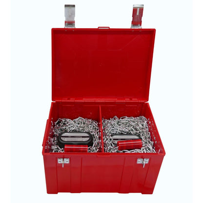 Rack Flight Case M1 –  Metálico rojo 2 en 1