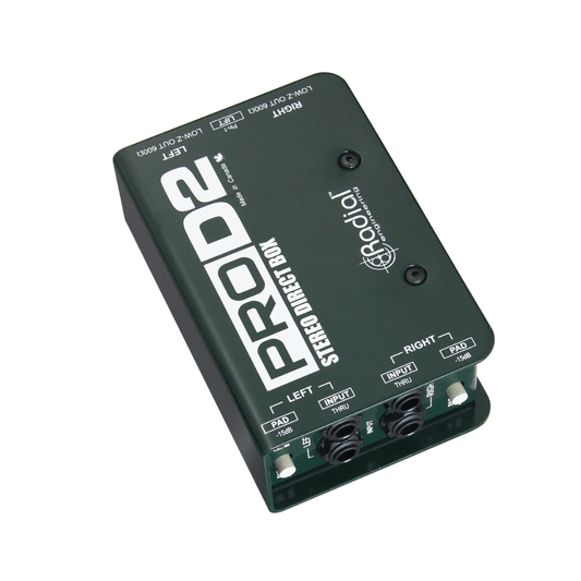 Radial ProD2 | Caja Directa Pasiva Estéreo Profesional