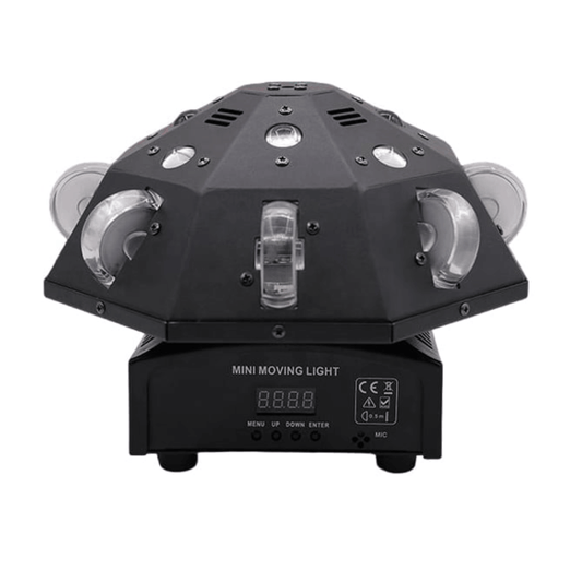 ROBÓTICA OVNI GIRATORIO 3 EN 1 - Luz Robótica Profesional Tipo Platillo RGBW