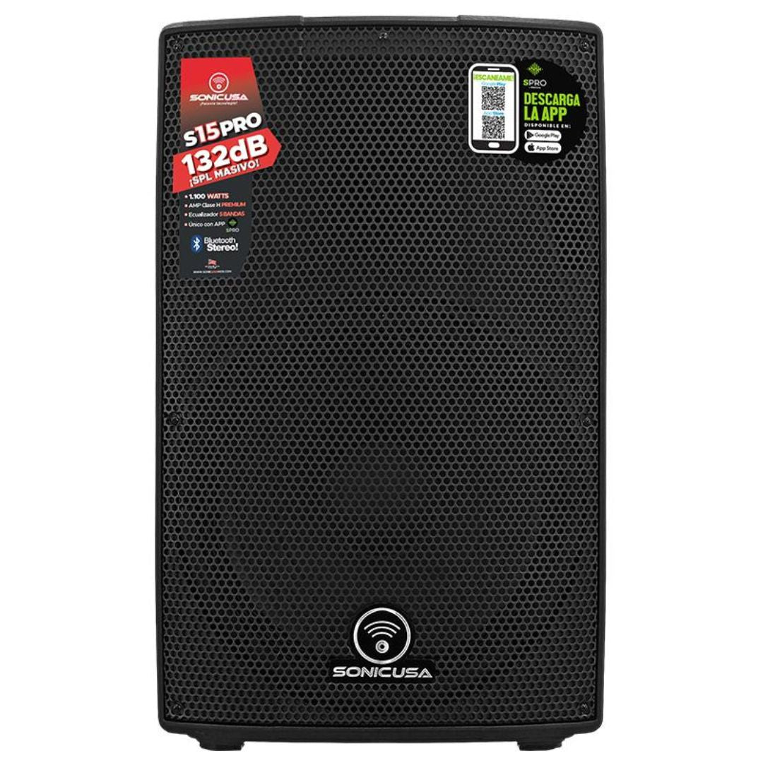 SONIC USA S15 PRO MK4 | Altavoz Activo 15” Bi-Amplificado con App