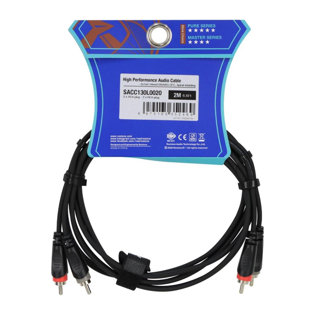 ROXTONE SACC130L0020 | Cable de Audio 2 PLUG RCA X 2 PLUG RCA 2MT