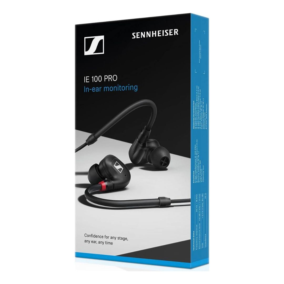 SENNHEISER IE 100 PRO BLACK| Auriculares In-Ear de Monitoreo Profesional