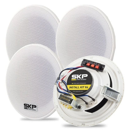 SKP INSTALL KIT X4 | Kit de 4 Parlantes de Techo con Amplificador y Bluetooth