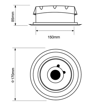 SKP INSTALL KIT X4 | Kit de 4 Parlantes de Techo con Amplificador y Bluetooth