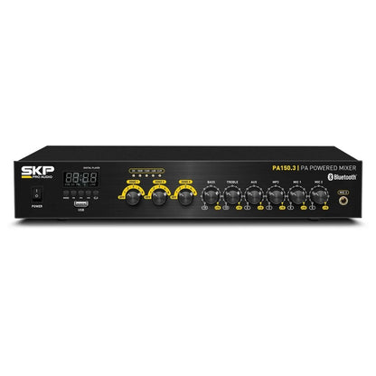 SKP PA-150.3 | Amplificador Mezclador Profesional para Instalaciones y Sistemas de Voceo