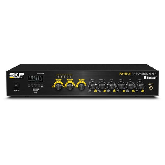 SKP PA-150.3 | Amplificador Mezclador Profesional para Instalaciones y Sistemas de Voceo