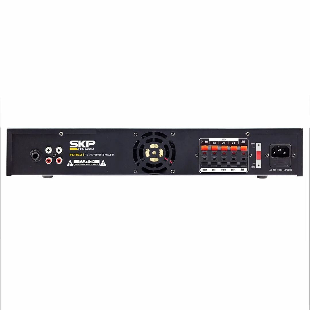 SKP PA-150.3 | Amplificador Mezclador Profesional para Instalaciones y Sistemas de Voceo