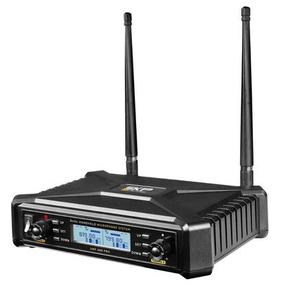 SKP PRO UH-600PRO | Sistema de Micrófonos Inalámbricos UHF Dual con 2 Micrófonos de Mano
