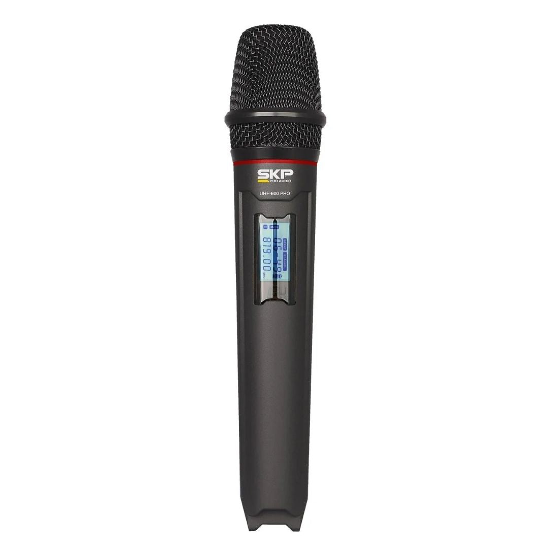 SKP PRO UH-600PRO | Sistema de Micrófonos Inalámbricos UHF Dual con 2 Micrófonos de Mano