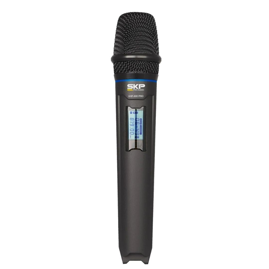 SKP PRO UH-600PRO | Sistema de Micrófonos Inalámbricos UHF Dual con 2 Micrófonos de Mano