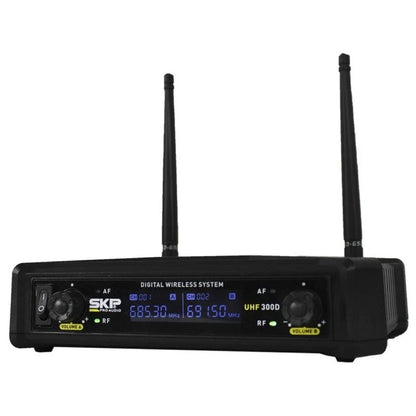 SKP UHF-300D | Sistema Inalámbrico Dual UHF con 2 Micrófonos de Mano