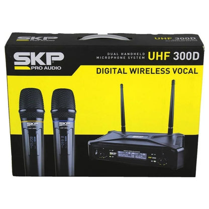 SKP UHF-300D | Sistema Inalámbrico Dual UHF con 2 Micrófonos de Mano
