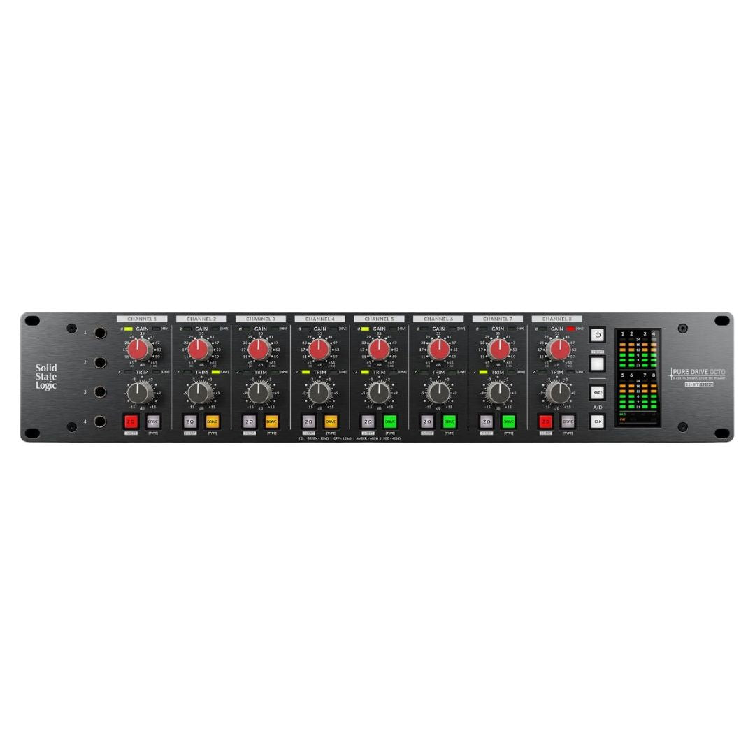 Solid State Logic Pure Drive OCTO | Preamplificador SuperAnalogue™ de Micrófono 8 Canales con Conversión Digital