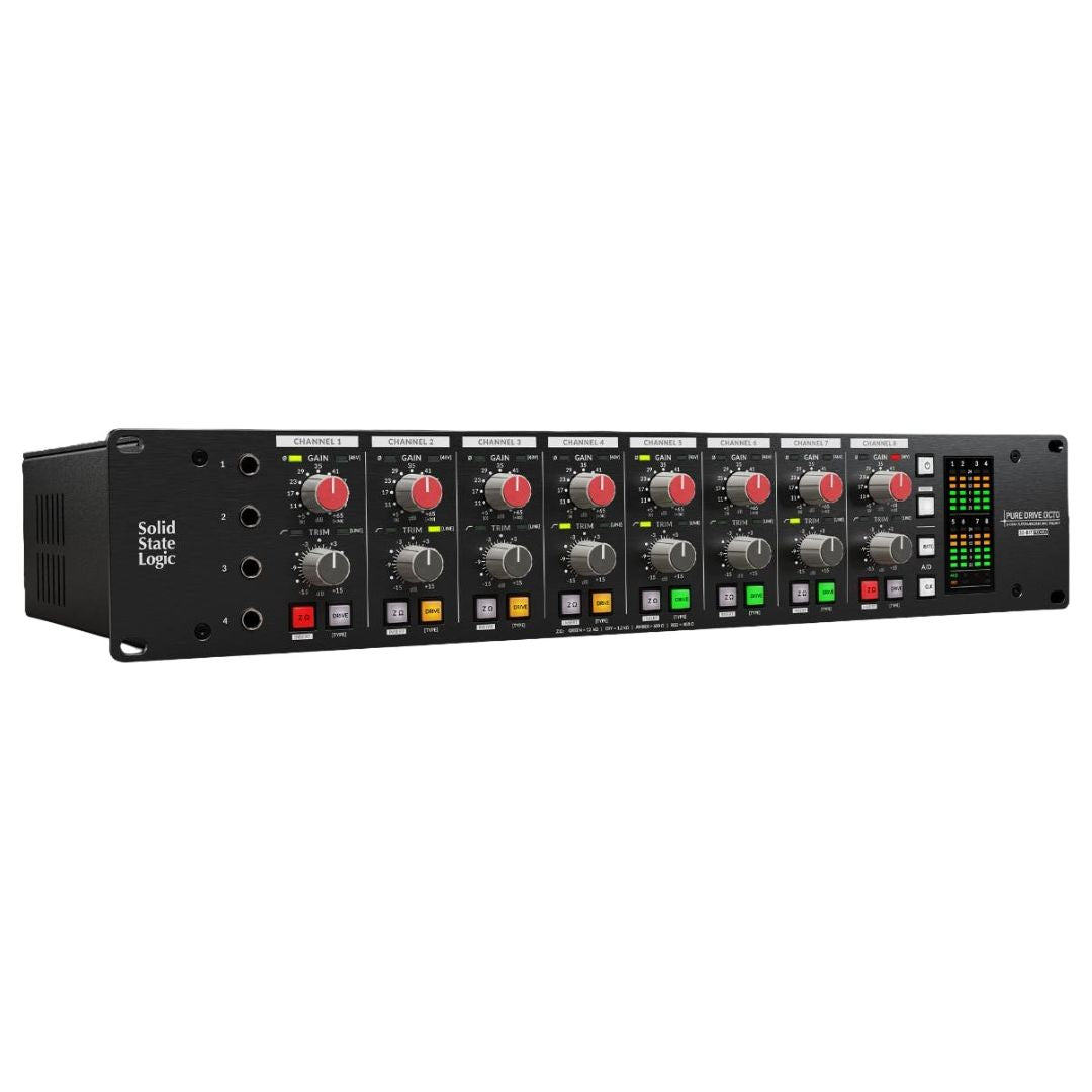 Solid State Logic Pure Drive OCTO | Preamplificador SuperAnalogue™ de Micrófono 8 Canales con Conversión Digital