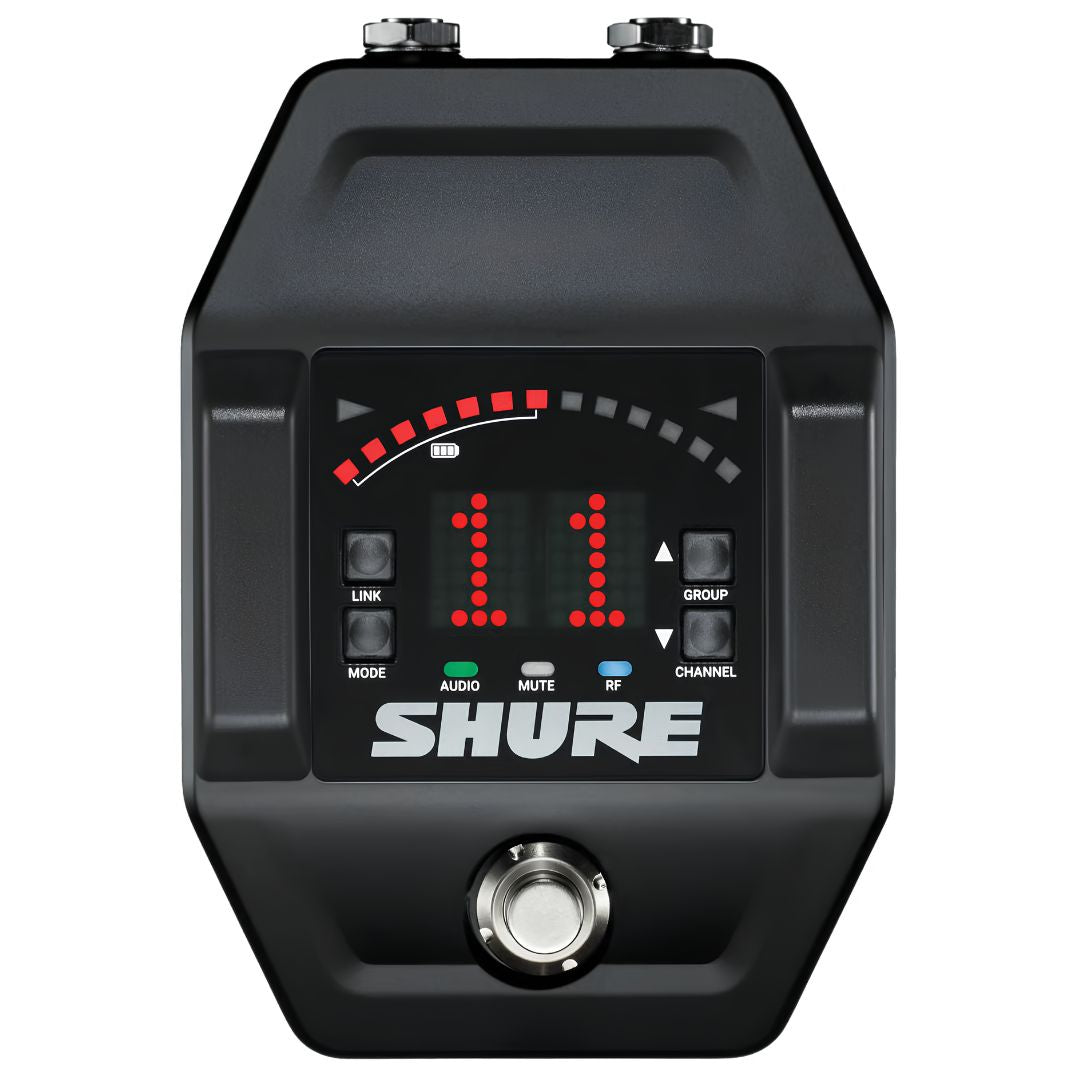 Shure GLXD6+ | Receptor Inalámbrico de Pedal para Guitarra Dual Band con Afinador
