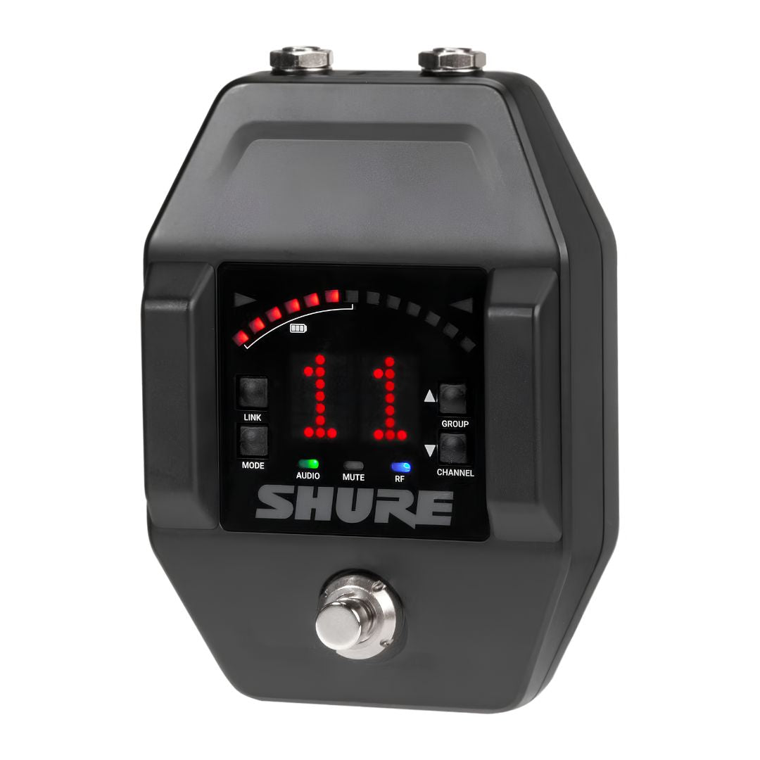 Shure GLXD6+ | Receptor Inalámbrico de Pedal para Guitarra Dual Band con Afinador