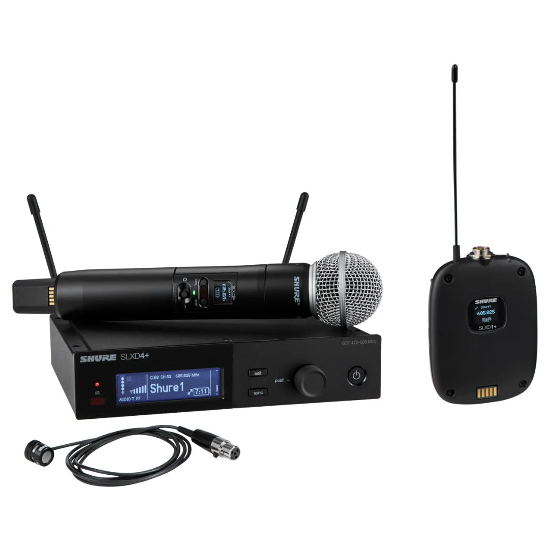 Shure SLXD124+/85M-G57 | Sistema Inalámbrico Digital con Micrófono SM58 y Solapa WL185m