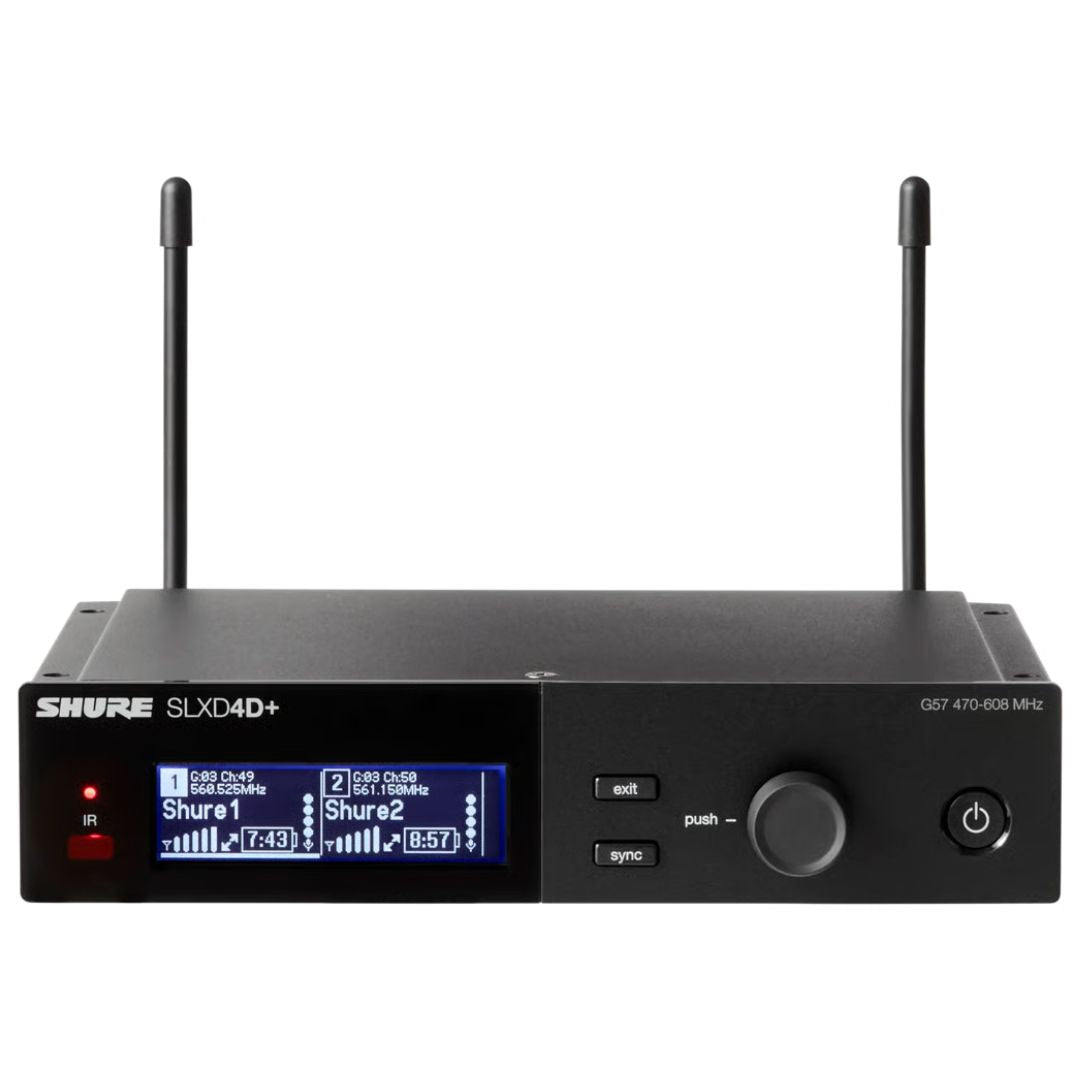 Shure SLXD24D+/B58-G57 | Sistema Inalámbrico Digital Dual con 2 Micrófonos BETA 58A