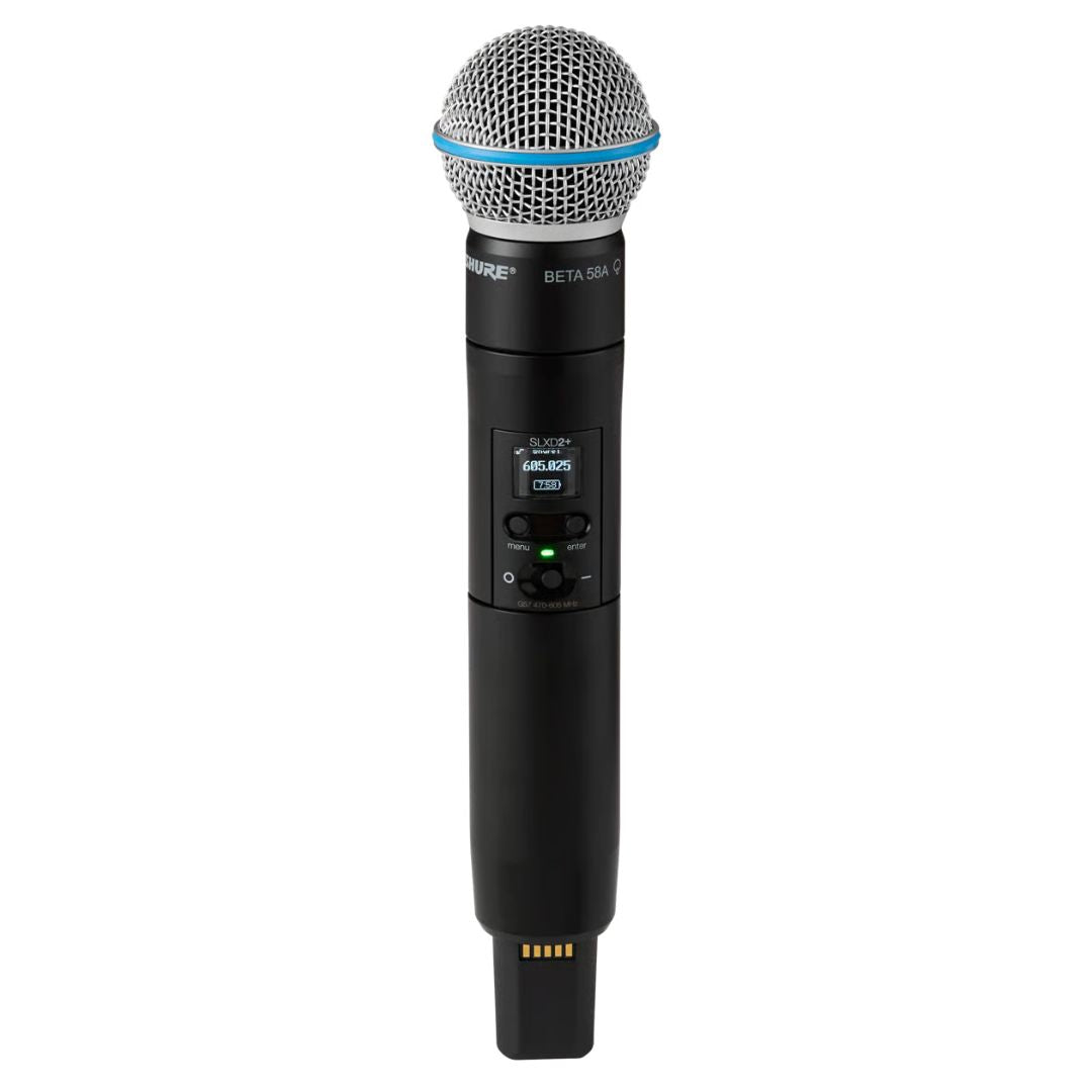 Shure SLXD24D+/B58-G57 | Sistema Inalámbrico Digital Dual con 2 Micrófonos BETA 58A