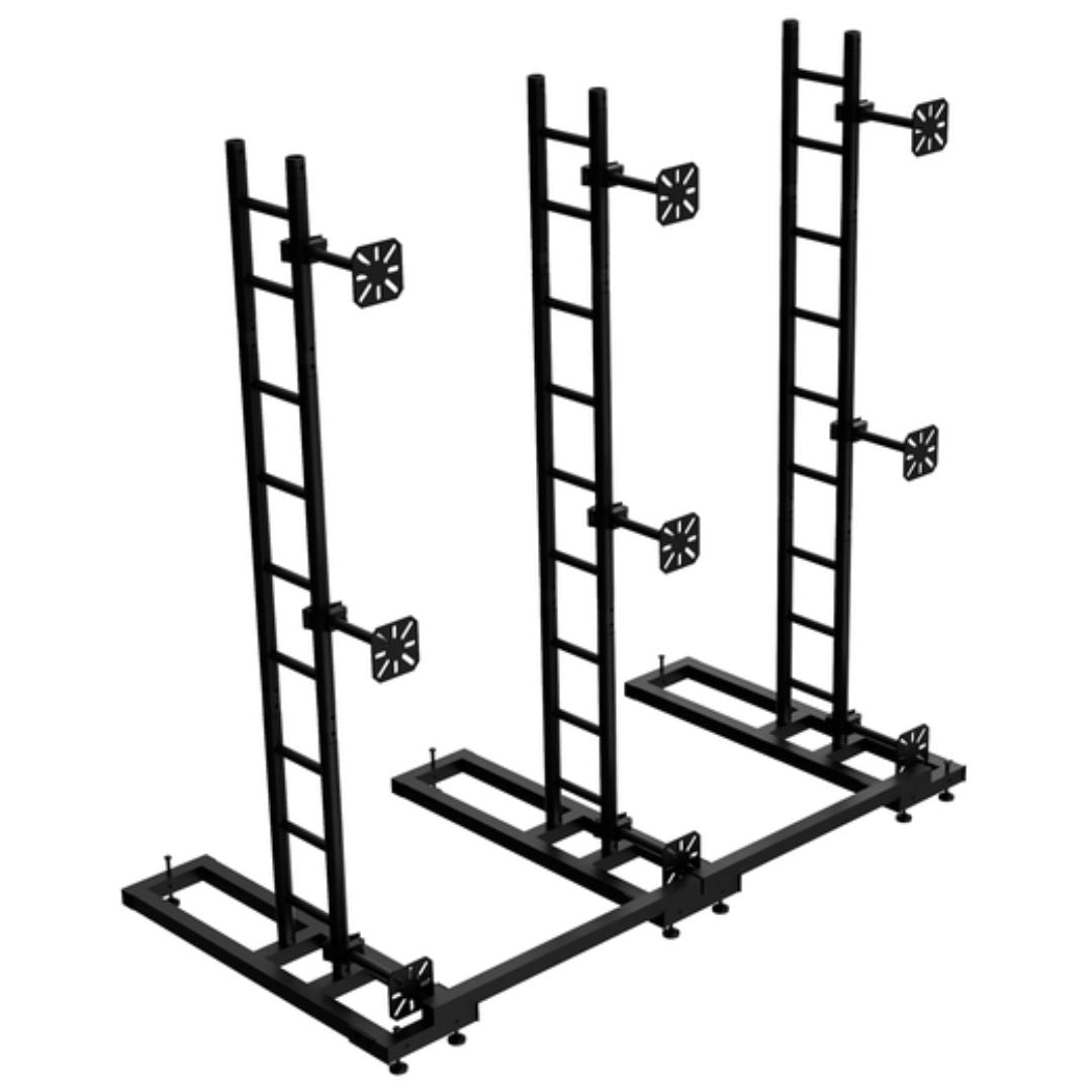 Soporte para pantalla de 4x3m con modulos LED de 50x50cm y 100x50cm