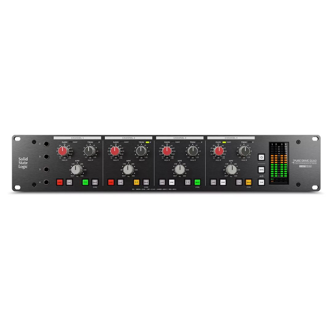 Solid State Logic PureDrive Quad | Preamplificador de Micrófono SuperAnalogue™ de 4 Canales