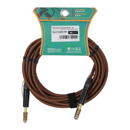 ROXTONE MGJJ110L0060-TBN | CABLE P/INSTRUMENTO 1 PLUG 6.3MN X LADO TRANSPARENTE CAFE 6MT (TBN)
