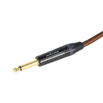 ROXTONE MGJJ110L0030-TBN | CABLE P/INSTRUMENTO 1 PLUG 6.3MN X LADO TRANSPARENTE CAFE 3MT (TBN)