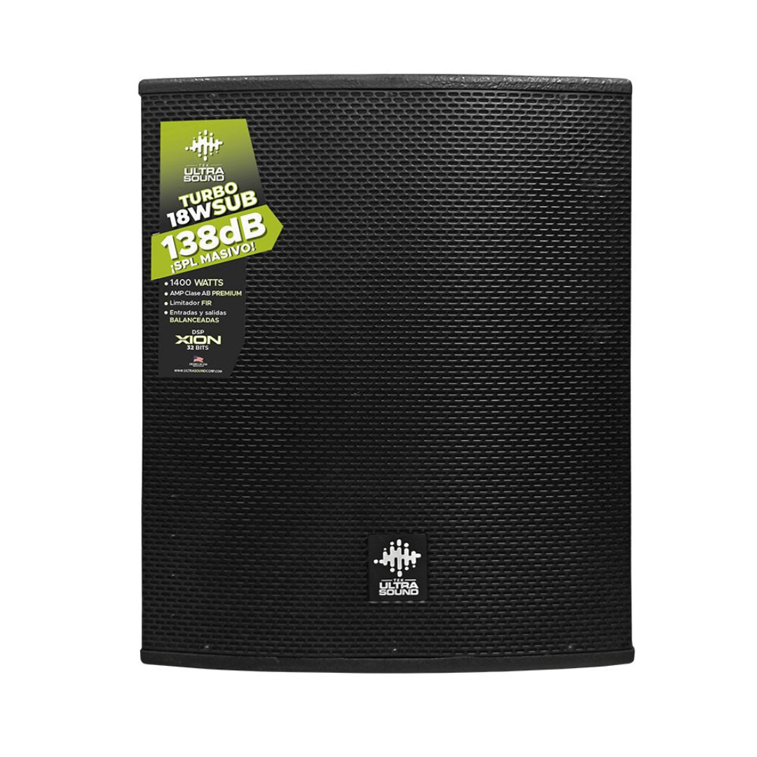 ULTRASOUND TURBO 18W SUB | Sub Bajo de Madera Activo de 18’’