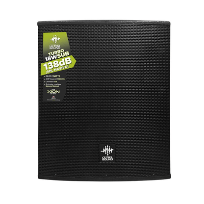 ULTRASOUND TURBO 18W SUB | Sub Bajo de Madera Activo de 18’’