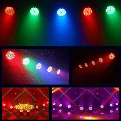 Tacho PAR LED 54×3W RGB 3EN1 RGB Malla Transparente
