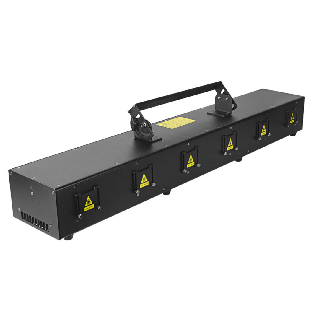 Láser TRITON F6 RGB 6×2000mW - Matriz Láser Profesional con Control Individual y DMX512 / ILDA