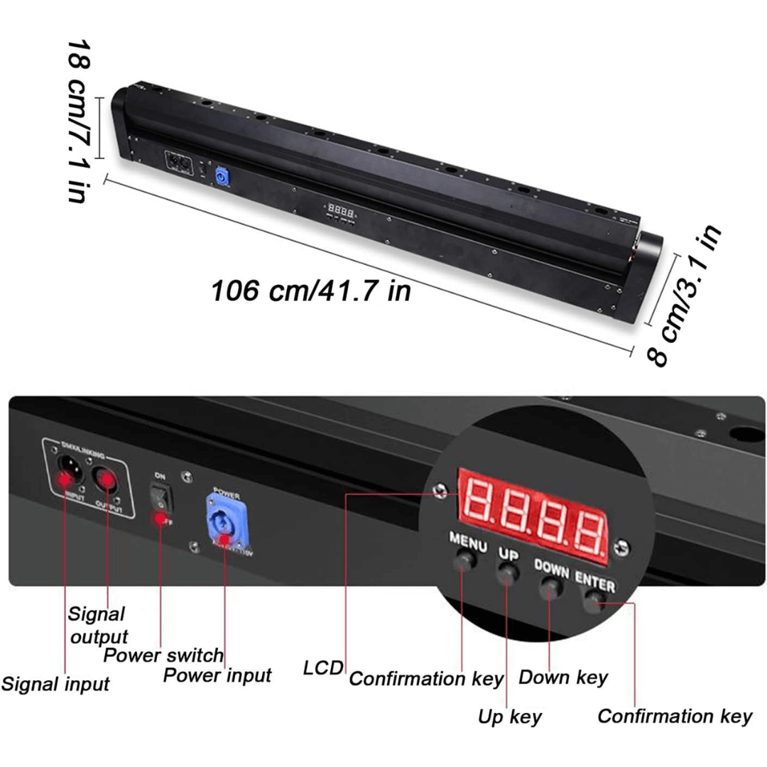 Láser TRITON T8 RGB 8×500mW - Barra Láser Profesional de 8 Ojos y Audio Rítmico