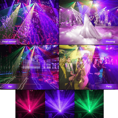 Láser TRITON T8 RGB 8×500mW - Barra Láser Profesional de 8 Ojos y Audio Rítmico