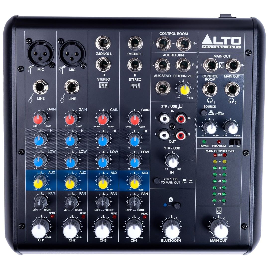 ALTO PROFESSIONAL TrueMix 600 | Consola Analógica de 4 Canales con USB y Bluetooth