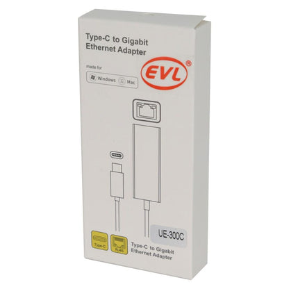 EVL UE-300C | Adaptador USB Tipo C a LAN (RJ45)