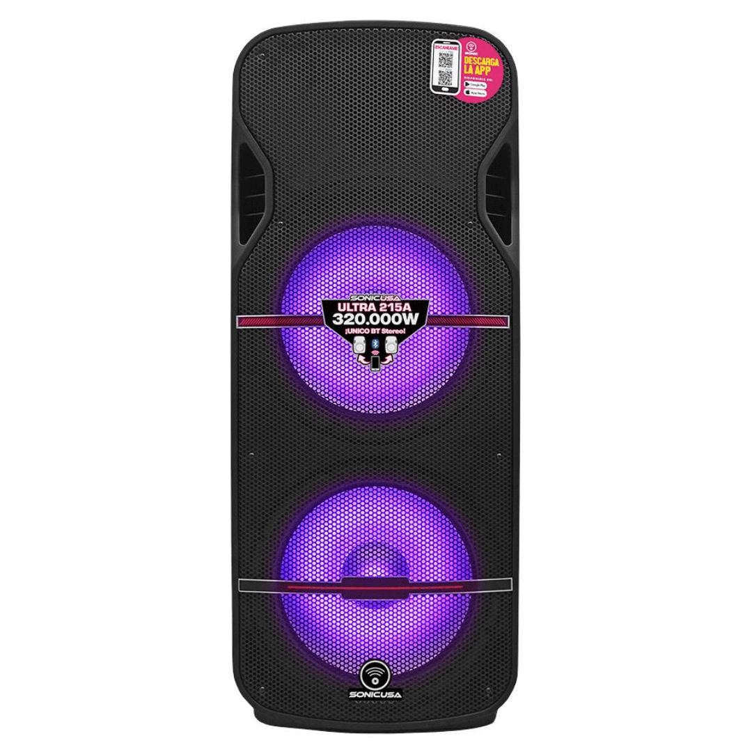 SONIC USA ULTRA 215A-W MK4 | Caja Amplificada Activa Dual 2×15’’ con BT Estéreo y APP