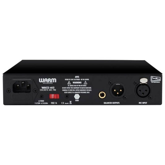 WARM Audio WA12 MKII Black | Preamplificador de Micrófono Clase A con Transformadores CineMag