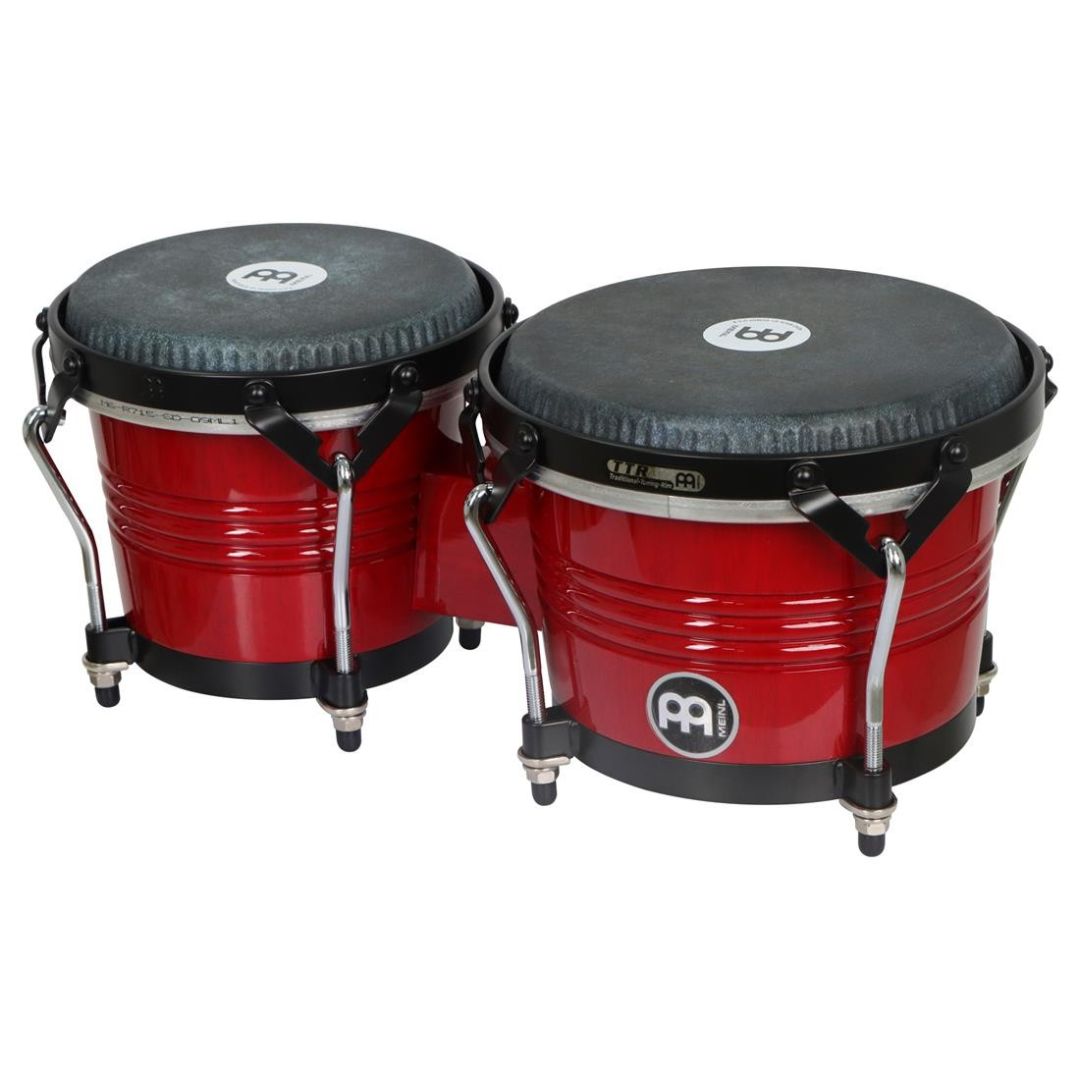 MEINL WBTR300WR | Bongó 6.75” / 8” Marathon Traditional Rojo Vino con Parches REMO