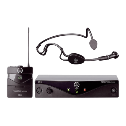 AKG WMS45 Sport | Sistema Inalámbrico UHF Profesional para Aeróbicos y Manos Libres