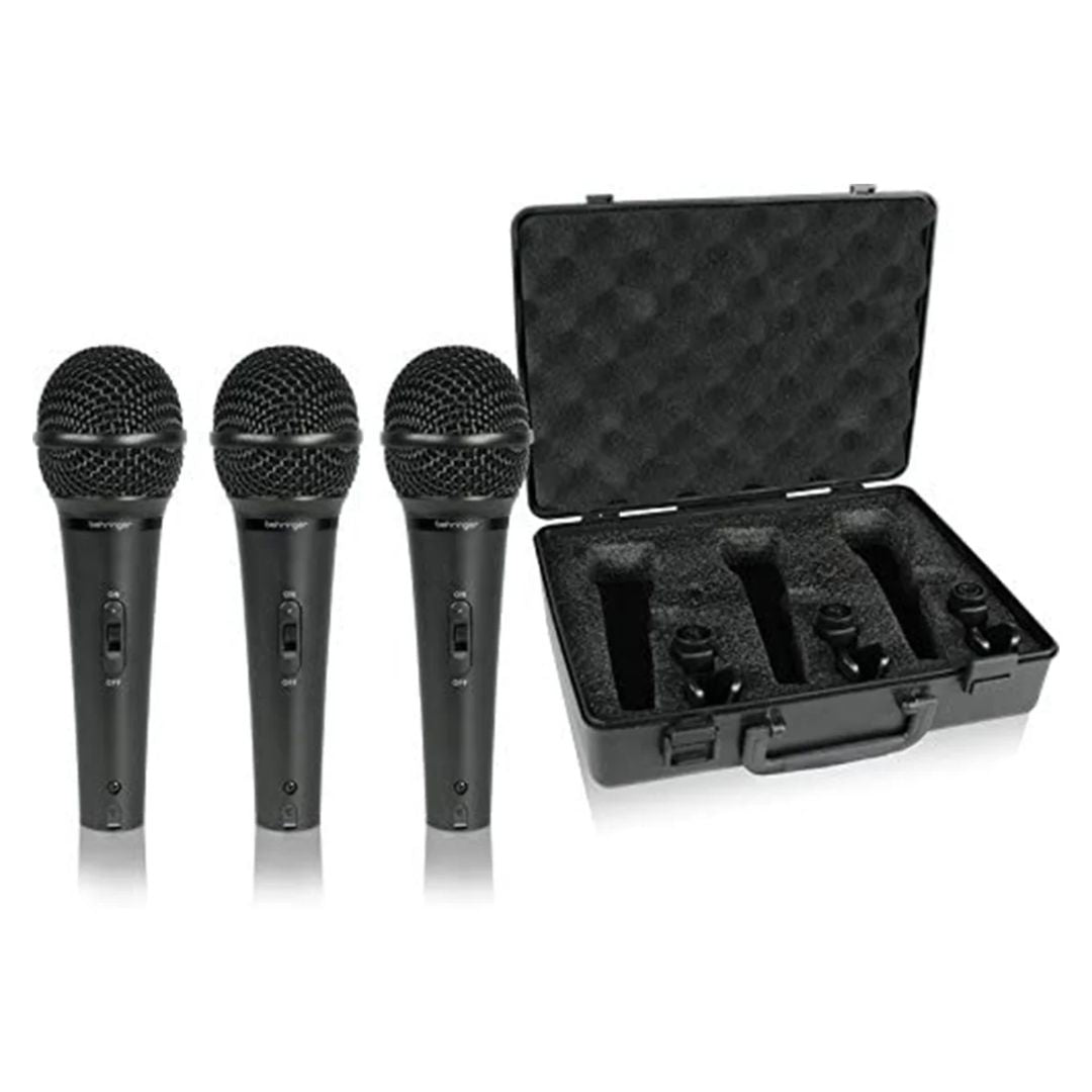 Behringer XM1800S | Set de 3 micrófonos dinámicos cardioides para voz e instrumentos