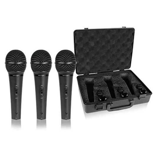 Behringer XM1800S | Set de 3 micrófonos dinámicos cardioides para voz e instrumentos