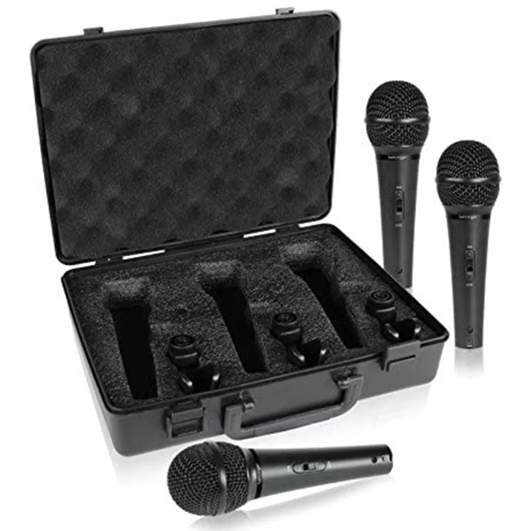 Behringer XM1800S | Set de 3 micrófonos dinámicos cardioides para voz e instrumentos