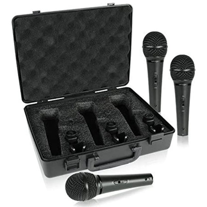 Behringer XM1800S | Set de 3 micrófonos dinámicos cardioides para voz e instrumentos