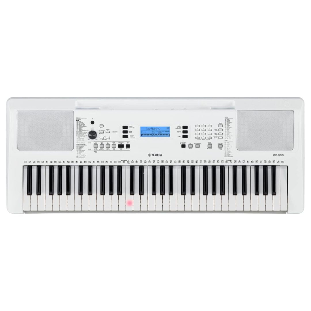 Yamaha EZ-300 | Teclado Portátil de 61 Teclas Iluminadas Blanco