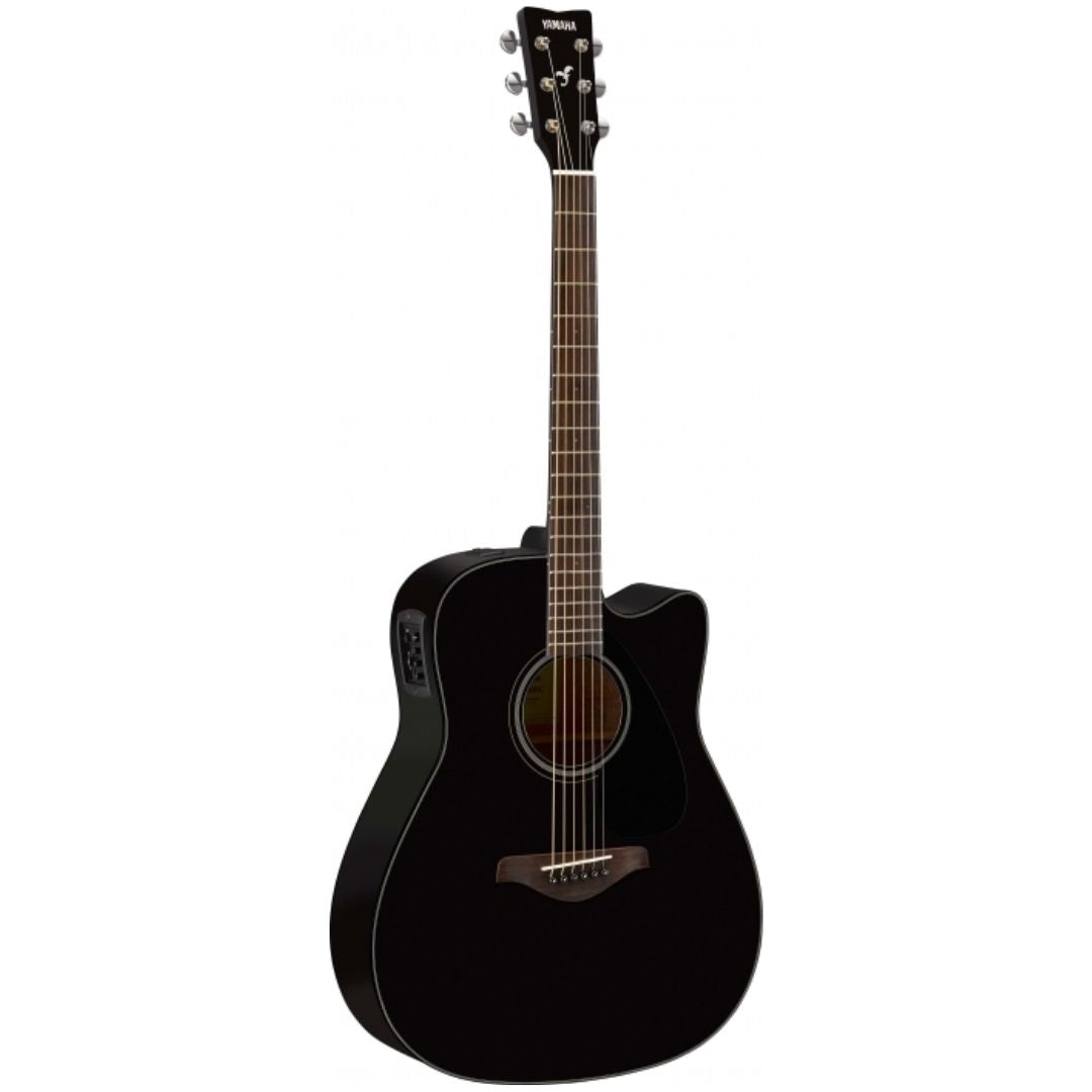 Yamaha FGX800C Black | Guitarra Electroacústica con Tapa Maciza de Abeto y Cutaway