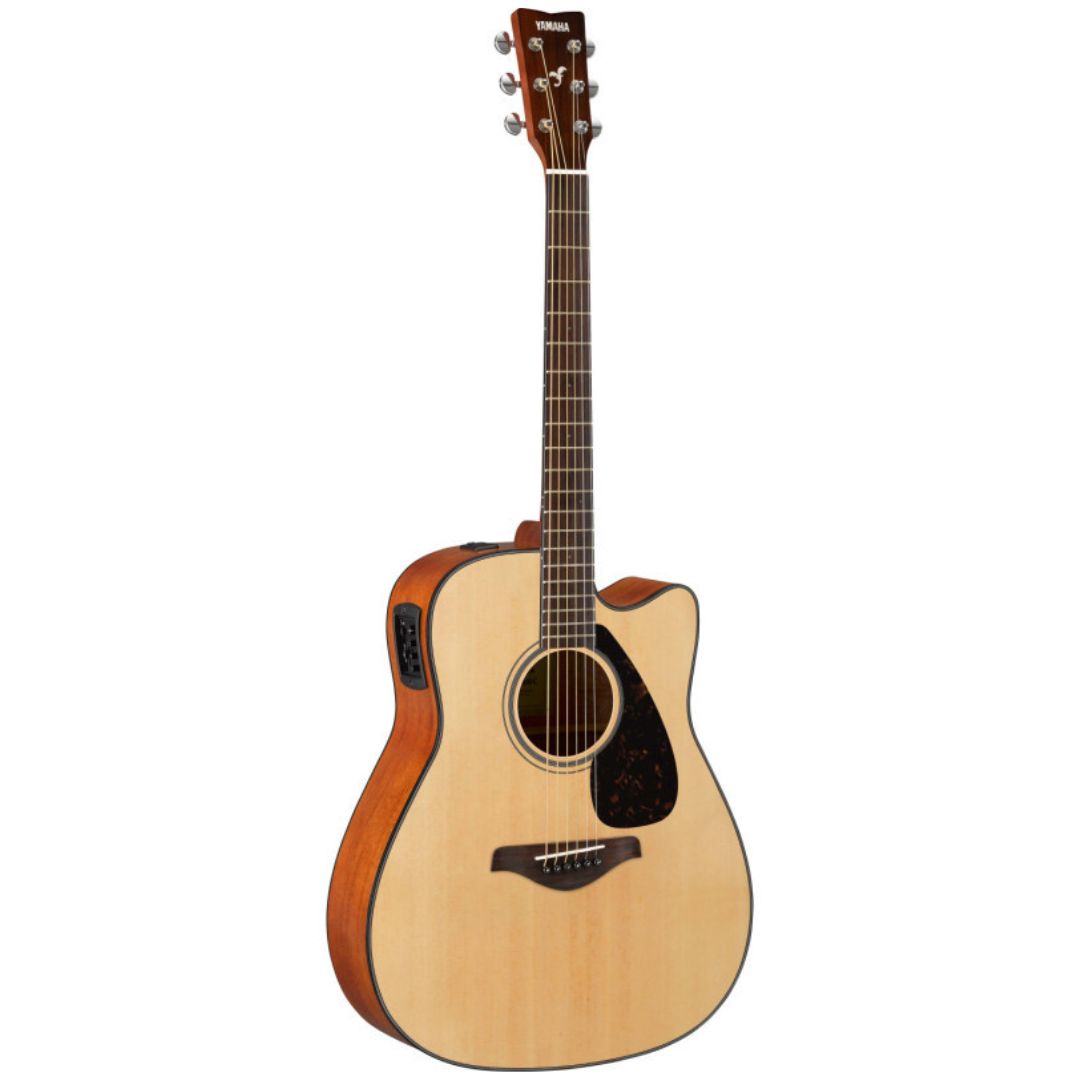 Yamaha FGX800CNT Natural | Guitarra Electroacústica con Tapa Sólida de Abeto y Cutaway