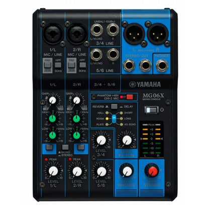 Yamaha MG06XUB | Consola de Audio de 6 Canales con Interfaz USB y Efectos SPX