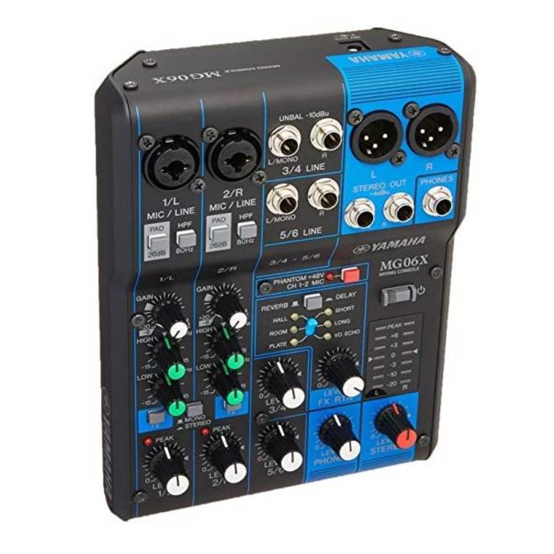 Yamaha MG06XUB | Consola de Audio de 6 Canales con Interfaz USB y Efectos SPX