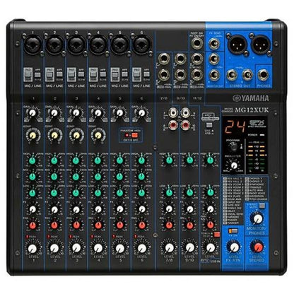 Yamaha MG12XUK | Consola de Audio de 12 Canales con Interfaz USB y Efectos SPX Integrados