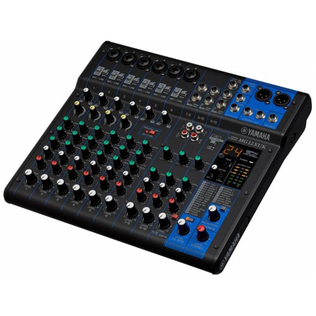 Yamaha MG12XUK | Consola de Audio de 12 Canales con Interfaz USB y Efectos SPX Integrados